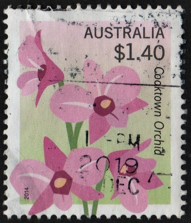 Australia: SC#4057 $1.40 Floral Emblems: Cooktown Orchid (2014) Used