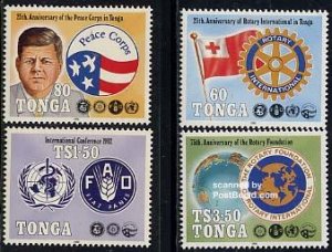 Tonga 1992, Mixed issue 4v, MNH