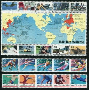 1992 U.S. COMMEMORATIVE YEAR SET FROM YEAR BOOK MNH