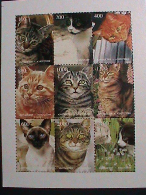 KYRGYZSTAN STAMP-WORLD FAMOUS BEAUTIFUL LOVELY CATS 2012-  MNH SHEET-VERY FINE