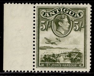 ANTIGUA GVI SG107, 5s olive-green, NH MINT. Cat £18.