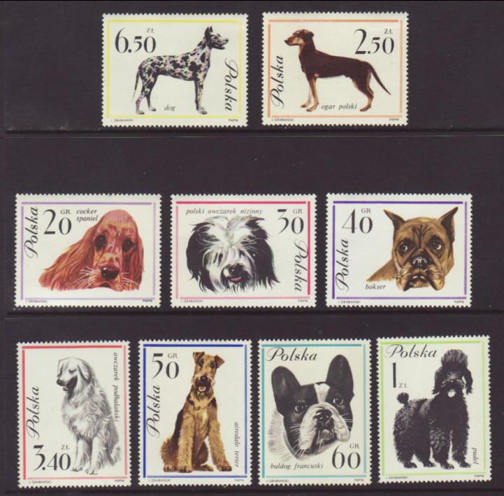 Poland 1115-1123 Dogs MNH VF