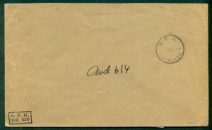 1940, WWII Swedish Volunteer Force in Finland Official Mail cover, signed Pollak