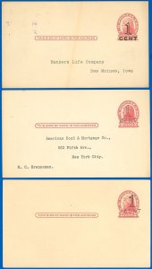 1920 Mint #UX32-3 Postal Card, 2 Different New York Large Cent 2 Line Surcharges