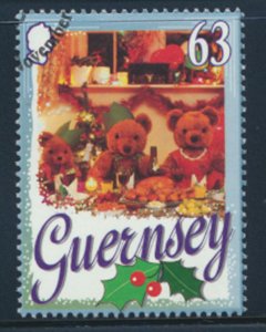 Guernsey  SG 752  SC# 614 Christmas 1997 Teddy Bears FD Cancel see scan