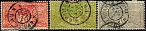 Netherlands; 1906: Sc. # B1-B3: Used Cpl. Set