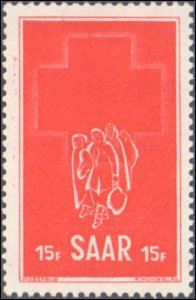 Saar #230, Complete Set, 1952, Red Cross, Hinged