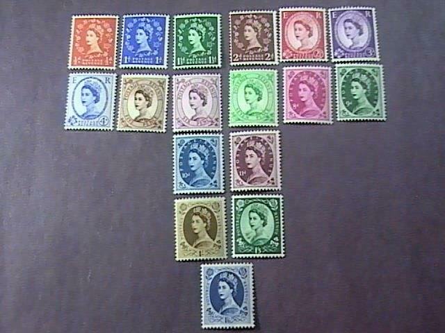 GREAT BRITAIN # 317-333--MINT/HINGED---COMPLETE SET------1955-57
