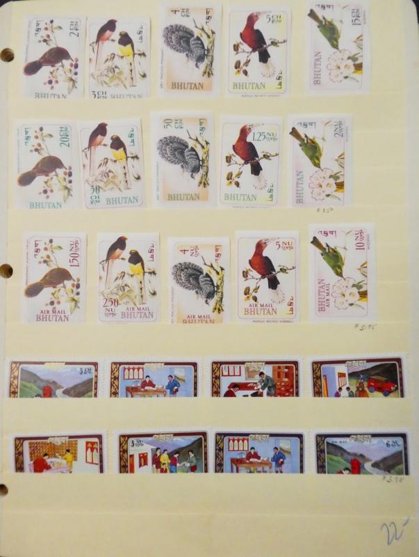 EDW1949SELL : BHUTAN Beautiful collection of all VF MNH sets & S/S. Sc Cat $348.