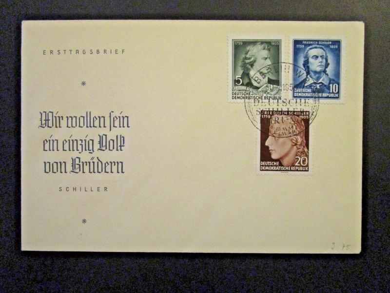 Germany DDR SC# 241 / 243 1955 FDC / Unaddressed / Cacheted - Z4543