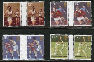 Great Britain Scott 924-7 MNH** 1980 Athletic gutter pairs