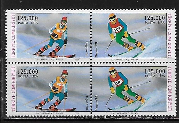 Turkey 2693a Winter Olympics pair MNH