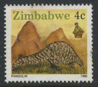 Zimbabwe  SG 771a  SC# 617a Used  Perf 14½ Pangolin see detail and scan