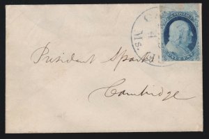 US 5A 1c Franklin on Cover to President of Harvard Univ PSE Cert SCV $10,000