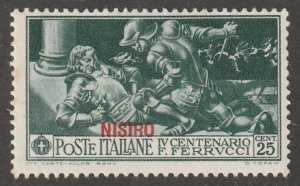 Italy, Stamp, Scott#13,  mint, hinged,  NISIRO, 25 cent,