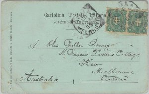 53907 - ITALIA REGNO - Storia Postale: CARTOLINA  destinazone AUSTRALIA 1899