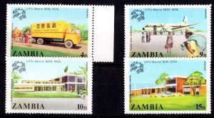 Zambia 1974 Sc#127/130 UPU CENTENARY/CARS/JET/TRUCK Set (4) MNH