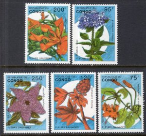 Congo People's Republic 1016-1020 Flowers MNH VF