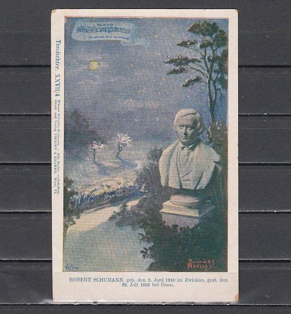 Russia, 1956 Post Card. Composer Robert Schumann.