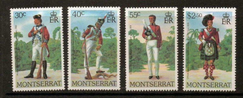 MONTSERRAT SG441/4 1979  MILITARY UNIFORMS MNH