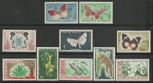 EDSROOM-7468 Mauritania 306-15 MNH 1960 Complete Butterflies and Plants