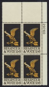 #1344 6c Register & Vote, Plate Block [29760 UR] Mint **ANY 5=FREE SHIPPING**