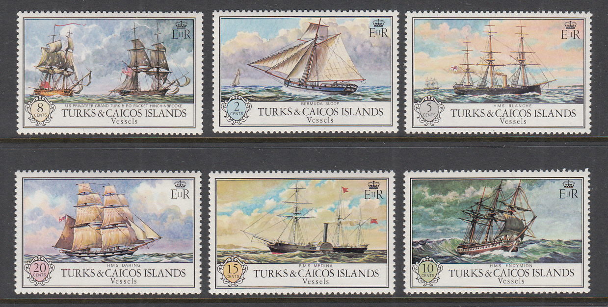 Turks and Caicos 280-285 Sailing Ships MNH VF | Caribbean - Turks and ...