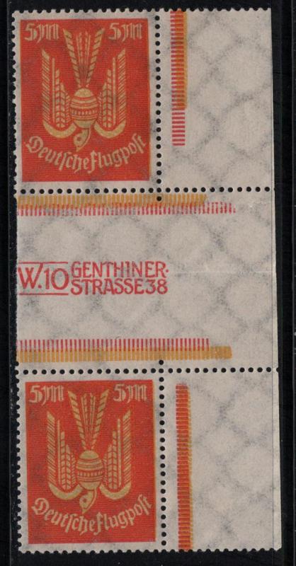 Germany Scott # C11, gutter pair, mint nh, se-tenant, Mi# 218ZS