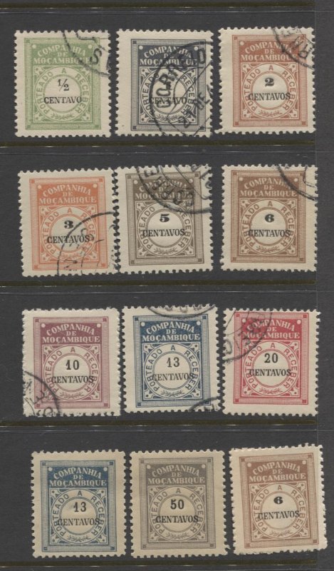 STAMP STATION PERTH - Mozambique Co. #J21-J30 Full Set CTO + #26,#28 MVLH