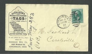 1883 Cincinnati Oh Dennison Mdse Tags For All Kinds Of Businesses Illustrated CC