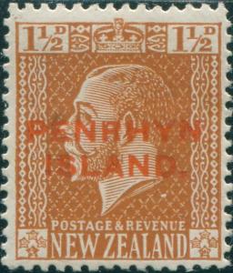 Cook Islands Penrhyn 1917 SG30 1½d orange-brown KGV MH