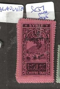 ALAOUITES SC J1  POSTAGE DUE  1P   MNH      PO207A H