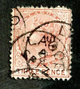 1904  Lagos Sc.#9 used p.14 wmk CC ( 1069 BCX2 )