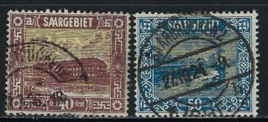 Saar 109-10 Used 1922-23 issues (an4403)