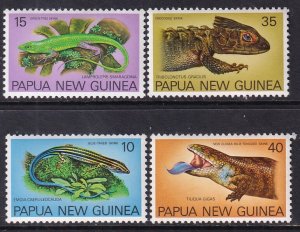 Papua New Guinea 478-481 Reptiles MNH VF