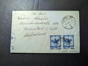 1940 Romania Cover Genoroitz Bacowina to Reichenbach Germany