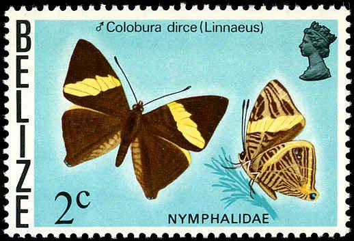 BELIZE Sc 347a VF/MNH -1977 2c Butterflies of Belize - WMK 373