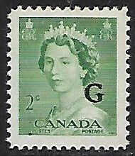 Canada # O34 - Queen Elisabeth ovpt. G - MNH.....(G4)