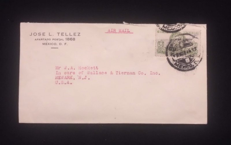 D)1946, MEXICO, LETTER SENT TO THE U.S.A, AIR MAIL, WITH STAMPS, FOLKLORE AND