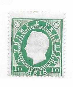 St. Thomas #16 Faults - Stamp - CAT VALUE $4.25