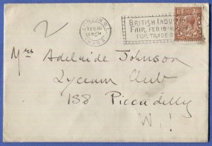 GB 1929 cover to Adelaide Johnson, Famous Sculptress and Suffragette