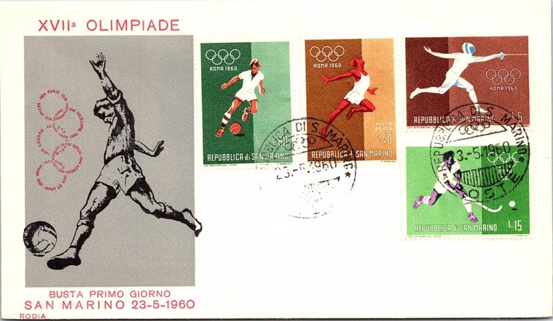 San Marino, Worldwide First Day Cover, Olympics