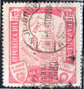 Paraguay; 1935: Sc. # 324 Used Single Stamp
