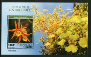 NIGER 2019 ORCHIDS SOUVENIR SHEET MINT NH