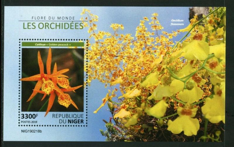 NIGER 2019 ORCHIDS SOUVENIR SHEET MINT NH