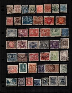 Poland  43 diff Used and mint  hinged