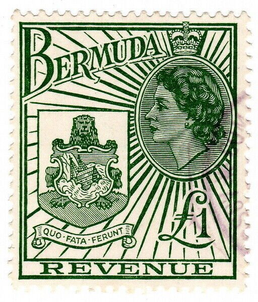 (I.B) Bermuda Revenue : Duty Stamp £1