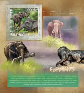 GUINEA - 2014 - Elephants - Perf Souv Sheet - Mint Never Hinged