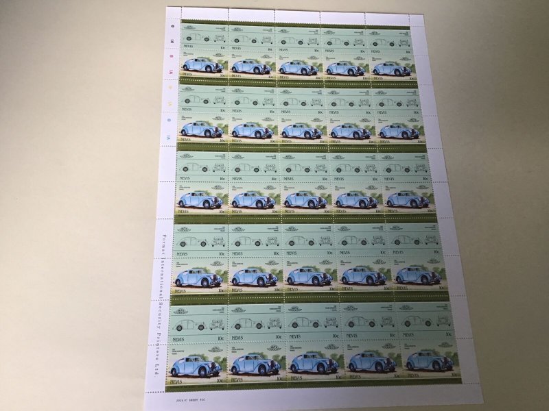 Nevis Voisin Aerodyne Classic Motor Car MNH full  stamps sheet 49546