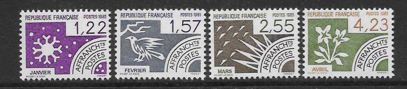 France 1953-56  1985  set  4  VF NH